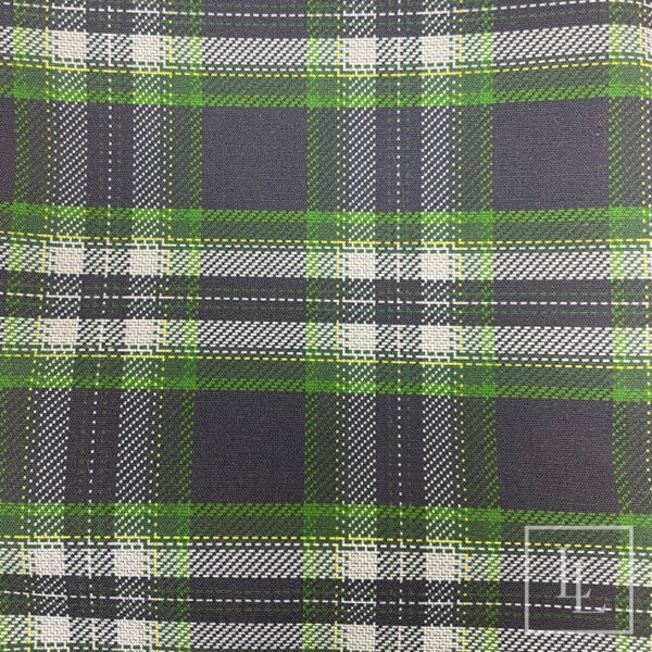 Navy Lime Plaid